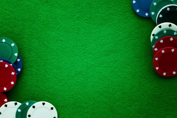 Live casino dealer and gaming table setup