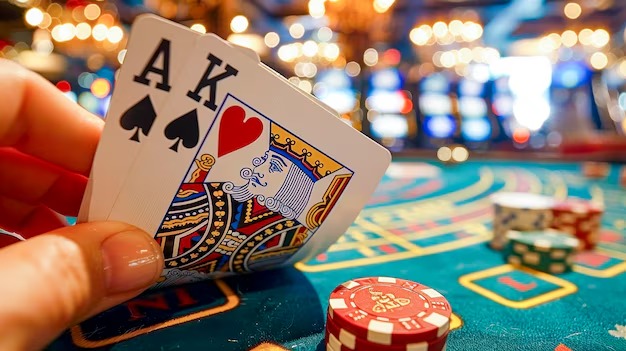 Texas Poker live table with dealer Texas Poker live table with dealer
